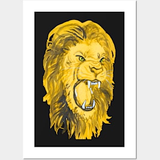 Gold Lion Posters and Art